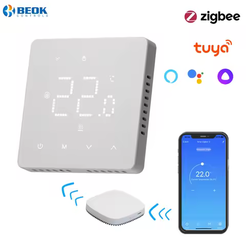 Beok Tuya Zigbee Floor Heating Thermostat Smart Home Programmable Thermoregulator with Alexa Google 