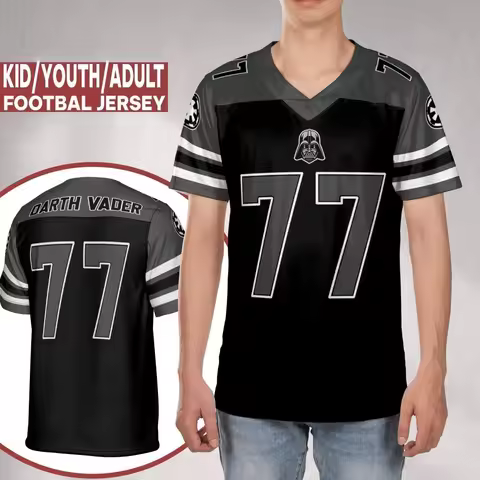 Stormtrooper 77 Football Jersey Kid Adult Matching Baseball Jersey T-shirt Retro Men Women Loose Bre