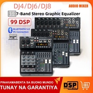 Profesional Mixer Audio DJ4/DJ6/DJ8 ORIGINAL 4/6/8 channel Equalizer Monitor Amplifier Soundcard Bui