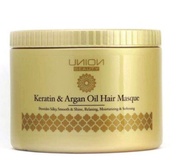 ยูเนี่ยน ทรีทเม้นท์ ซุปเปอร์ เคราติน ขนาด 1000มล. Union Keratin &amp; Argan Oil Hair Masque 1000ml.