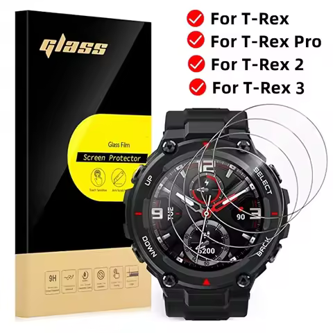 For Amazfit T Rex 3 Pro T-Rex 2 3 Screen Protector 9H Clear Tempered Glass Protective Film For Amazf