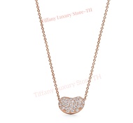 Tiffany and Co เครื่องประดับทิฟฟานี่สำหรับผู้หญิง Elsa Peretti® Bean® Design Pendant 18k Rose Gold ป