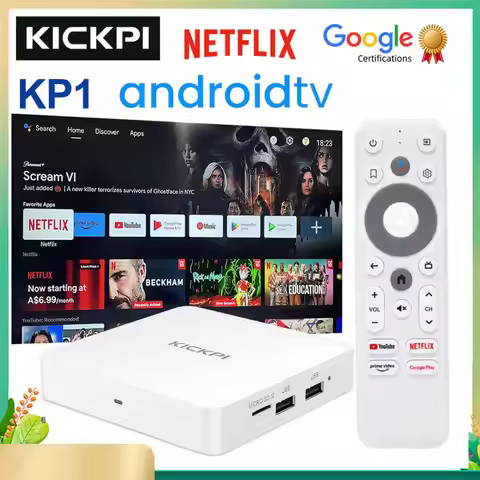 Amlogic S905Y4 Media Player KICKPI KP1 Google Netflix TV Box Android 12 4K Set Top Box Android 12.0 