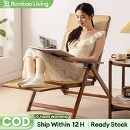 Nordic Bamboo Rattan Recliner Folding Lounge Chair Team Kahoy Muji Style Balcony Furniture PH