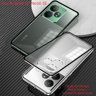 Luxury Snap-On Design Locked/Unlocked Magnetic Frosted PC Back Metal Frame Hard Case For OPPO Realme GT NEO6 SE Neo 6 SE Phone Cover Casing