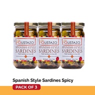 Gustazo Spanish-Style Sardines Hot &amp; Spicy 225g (Pack of 3)