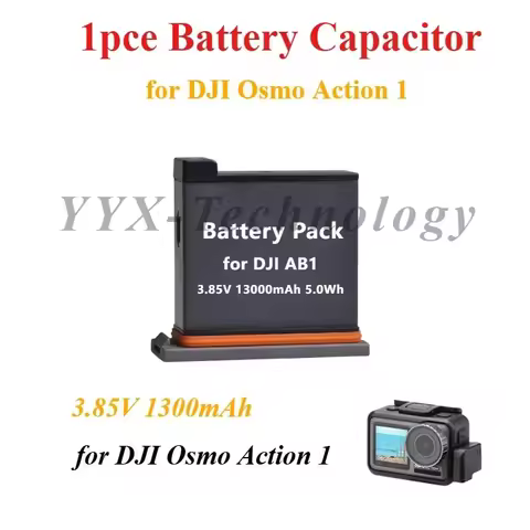 AB1 Rechargeable Battery Capacitor for DJI Osmo Action 1 Sports Camera 3.85V 1300mAh for Action 1 on