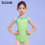 Zoke Children's One-Piece Swimsuit Professional Swimming Training Competition Speed Girl New Quick D