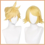 [woyao2] Anime Kagamine Rin Cosplay Wig Party Anime Kagamine Rin Cosplay Wigs Heat Resistant Synthet