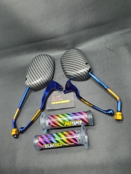Spion Mio Karbon twotone plus handle rem mio twotone dan handgrip grip karbon pelangi