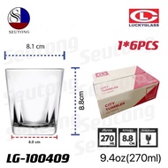 Lucky glass Drinking Clear 9.4 Ounces (Pack Of 6) Model LG-100409