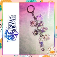 Azure lanyard keychain anime acrylic mica string keychain upon request