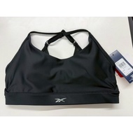 Black Sports Bra Size M 36A 36B Women's Lux Strappy