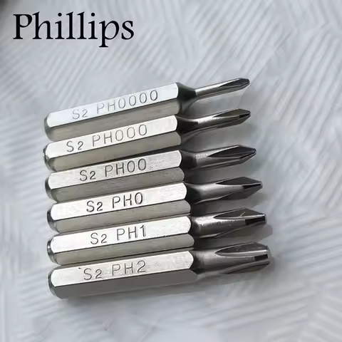 PH0000 PH000 PH00 PH0 PH1PH2 H4×28mm Phillips Screwdriver Bits set 4mm 3/25 inch hand tools key ipho