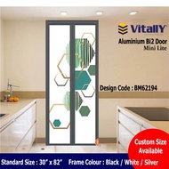 Bi Fold Door Vitally Bi2 Aluminium Toilet Door / Pintu Lipat / standard size 30x82/custom size