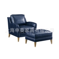 Sofa Genuine Leather Sofa Club Single Wholesale Hotel Leisure Chair Faux Leather Single Genuine Leat