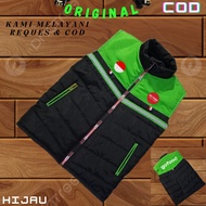 Original Gojek Gofood distro vest, casual taslan vest, Gojek Gofood waterproof ojol driver