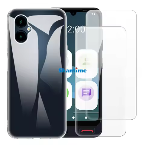 Soft Case + 2 Pack Tempered Glass Screen Protectors for SPC Zeus 2 Pro Full-Body Protection