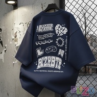 American Style Men's and Women's Tops Buzzer Beater T-shirt Oversize Street Style Cotton Combed 30s 
