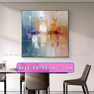 1mx1m Abstract square canvas print in many designs including composite frame and hanging nails