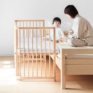 踹踹嬰兒床 全實木升降可移動新生兒加寬拼接床床邊床多功能床