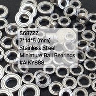 S687ZZ 7*14*5 (mm) Stainless Steel Miniature ball bearing
