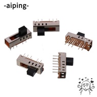 AIPING 5pcs Micro Slide Switch, SS-24E01 4 Position Toggle Switch, Miniature 10P 2P4T 5mm Toggle Ver