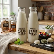 Kefir Milk 500ml (Goat/Cow) – Halal Live Probiotics Authentic Sour & Tangy No Preservative Unpastuer