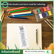 [hIkAi] 12pcs 2025 Reading List Bookmark, Coloring Book Tracker & Rating Reading Log Funny Reading L