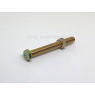 M8x70 Yellow BMK Bolt 12 Skru Bolt and Nut