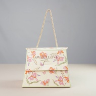 Sweet Love Green Flower Box, Birthday Box, Wedding Box, Sweet Love Souvenir