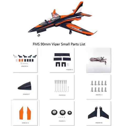 FMS 90mm Viper RC Plane Model Small Parts List FMS90VP