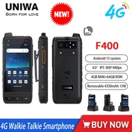 Anysecu W400 Android 15 Network 4G Radio WIFI NFC Poc Walkie Talkie F400 Realptt Zello Poc