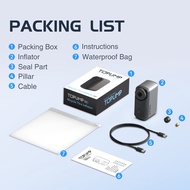 Mini Portable Bicycle Pump Rechargeable Air Inflator 100PSI 5V Type-C Bike Accessories for Bike Schr