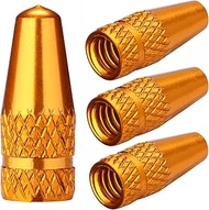 Gold Presta Valve Caps Aluminum Anodized Bike Tire Air Dust Stem Covers-Used on Presta/French Valves