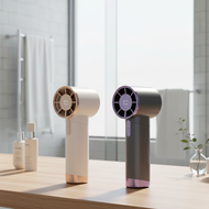 Silent High-Speed Handheld Fan with LED Display and Adjustable Speeds, Includes Lanyard FN30E  Kipas