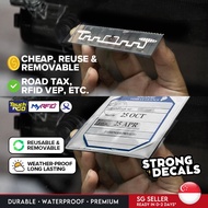 VEP RFID Touch&Go Reusable Removable Static Decal Holder Sticker (1pc)