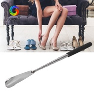 GOGOU Shoe Horn, Stainless Steel Black Shoe Lifter, Convenient 27.1x3.3cm Shoe Helper Elderly People