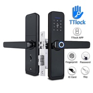 Fingerprint Door Lock WiFi Bluetooth TT Lock APP Electronic Smart Lock Digital 13.56mhz Card Tags Hotel Lock  X2
