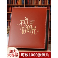 album gambar 4r album 23cm 20cm 1,000 Sheets Leather Photo Album Book Mixed Size Large Capacity Fami
