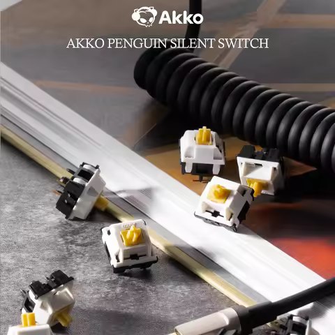 Akko Penguin Switch 5 Pin 50gf tactile Silent Switch For MX Mechanical Keyboard Suitable for Officia