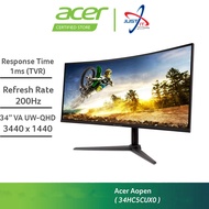 ACER AOPEN 34HC5CUX0 / 34HC5CU X0 34" GAMING MONITOR ( 34" VA UW-QHD / 1MS / 200HZ / AMD FREESYNC / 