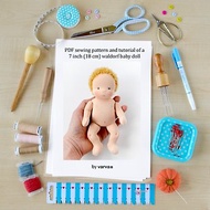 數位 18 厘米 华尔道夫娃娃的 DIY、PDF 缝纫图案和教程