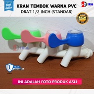 Kran Jempol Air Tembok Warna Warni Engkol - 1/2 Inch / Kran Air Pvc 2 Way l Keran Jempol 1/2 Inch / Kran Air Plastik 1/2" / Kran Tembok / Kran Putar