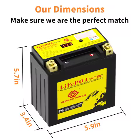 14L-BS Motorcycle Battery 12V 9Ah LiFePO4 Lithium Iron Phosphate Batteries CCA 520A Jump Starter Bat