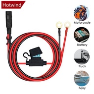 HOTWIND Motorcycle Quick Release SAE Cable With Fuse Terminal O Connector Battery Charger Extension 