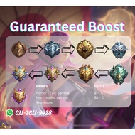 GUARANTEED MLBB BOOST /JOKI Mobile Legends Boost PUSH RANK services/Up MMR