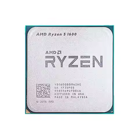 R5 1600 AMD Ryzen 5 1600 3.2 GHz Used GAMING Zen 0.014 Six-Core Twelve Thread 65W CPU YD1600BBM6IAE 