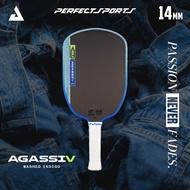 JOOLA Agassi Pro V Andre Agassi Washed Indigo 14mm Pickleball Paddle