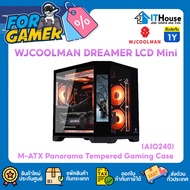 เคสตู้ปลา มีจอ WJCOOLMAN Dreamer LCD Mini (No Fan) (AIO240) MATX/ITX Panorama Tempered Gaming Case เ